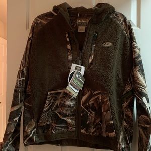 Drake Realtree Max-5 Hooded Windproof Camouflage Fleece Jacket
